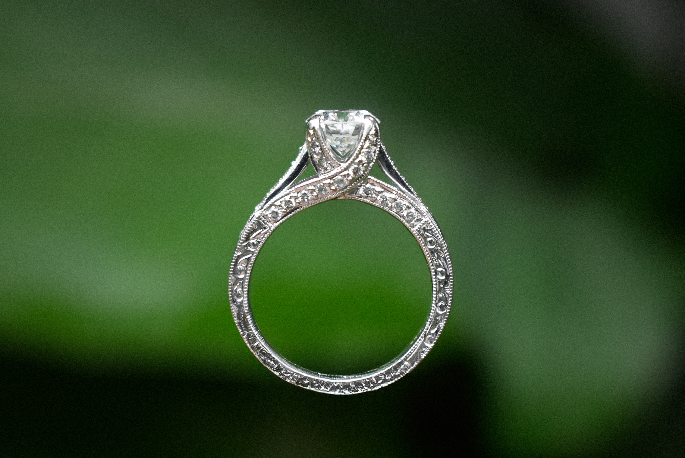 Diamond Solitaire  Engagement Ring